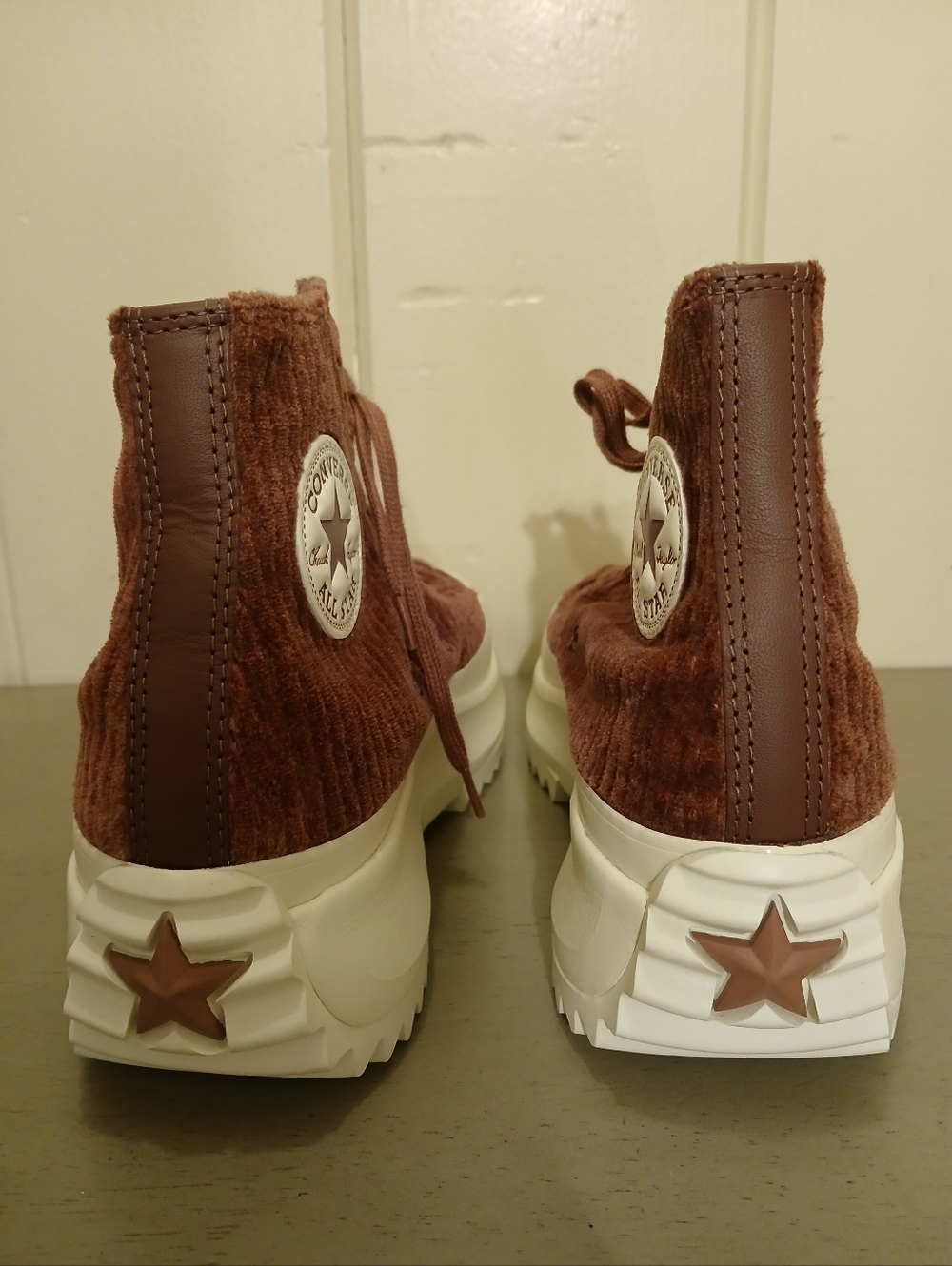 Converse 10 Platform Run Star Hike Chunky High-Top Mauve Purple Corduroy Shoes - Picture 4 of 15